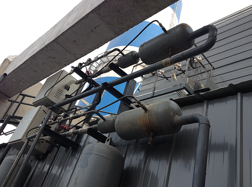 凱能鍋爐激波吹灰器安裝現場