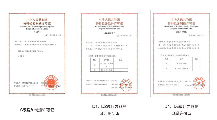 凱能科技鍋爐壓力容器制造資質