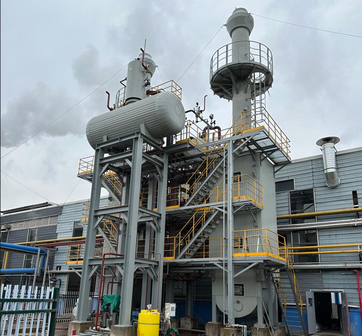 2MW 燃氣輪機余熱鍋爐項目現場